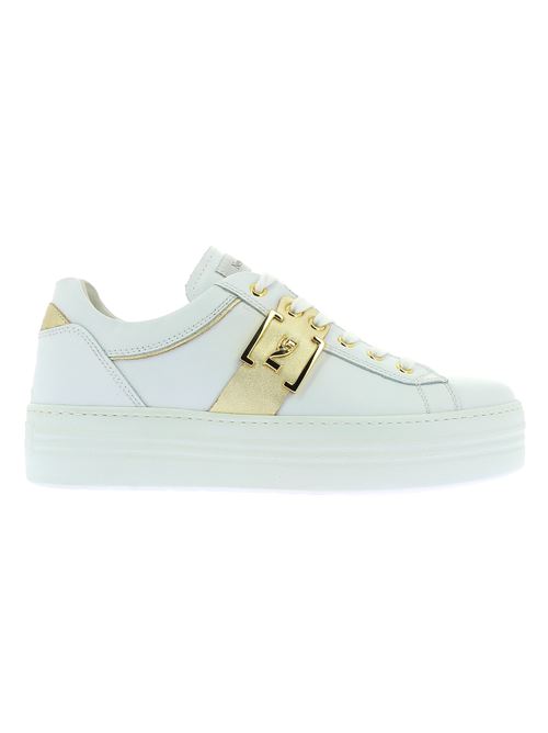sneakers donna in pelle bianca NERO GIARDINI | E306523D707